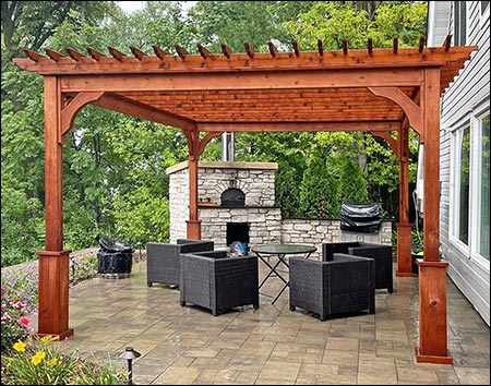 Red Cedar Free Standing 4-Beam Pergolas