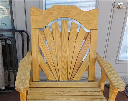 Treated Pine Fanback Glider Chair