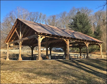 Rough Cut Cedar Gable Ramada