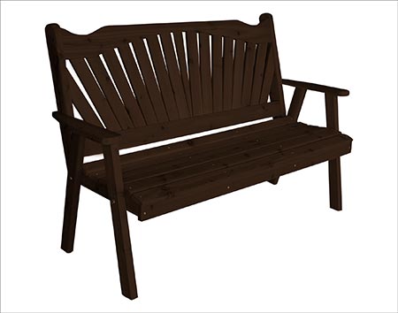 Red Cedar Fanback Garden Bench