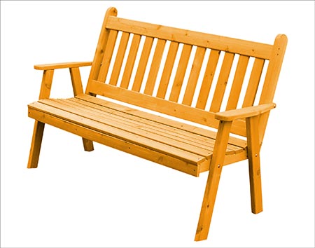 Red Cedar Traditional English Garden Bench