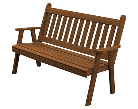 Red Cedar Traditional English Garden Bench