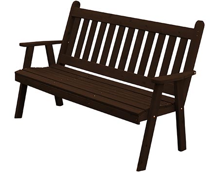 Red Cedar Traditional English Garden Bench