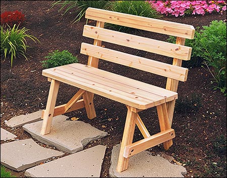 Red Cedar Traditional Backed Bench