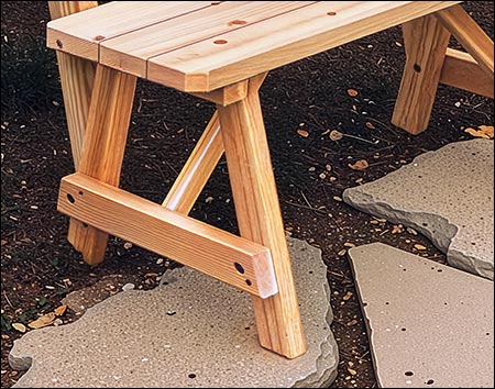 Red Cedar Traditional Backed Bench