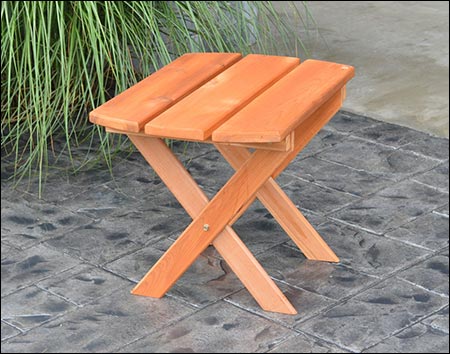 Red Cedar Folding End Table