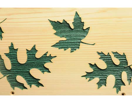Red Cedar Oak Leaves Mailbox