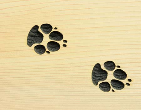 Red Cedar Paw Prints Mailbox