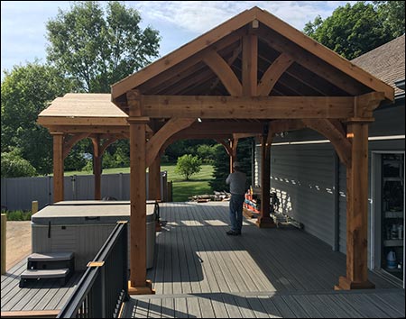 Rough Cut Cedar Herrington Gable Ramada