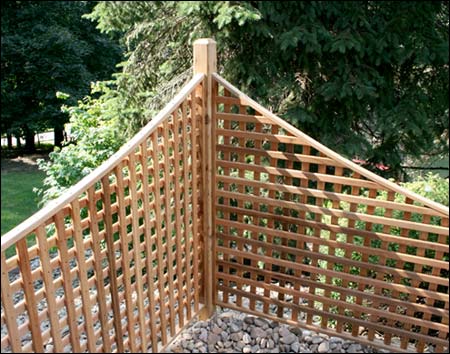 Red Cedar Lattice Corner Fencing