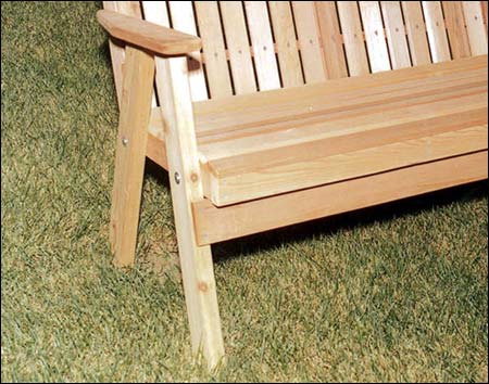 Red Cedar Blue Mountain Fanback Garden Bench