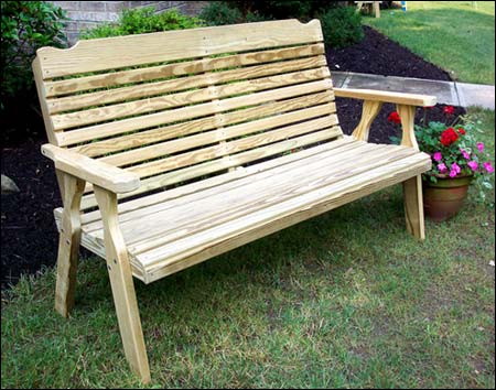 Treated Pine Crossback Garden Bench