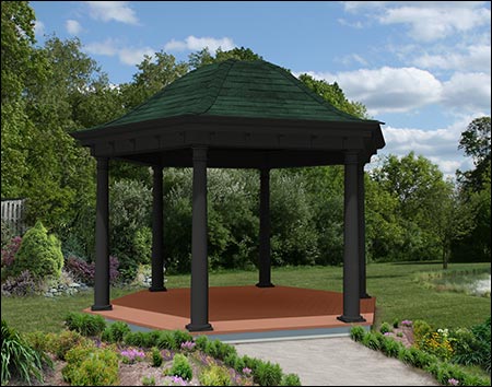 Vinyl Belle Roof Hexagon Gazebos