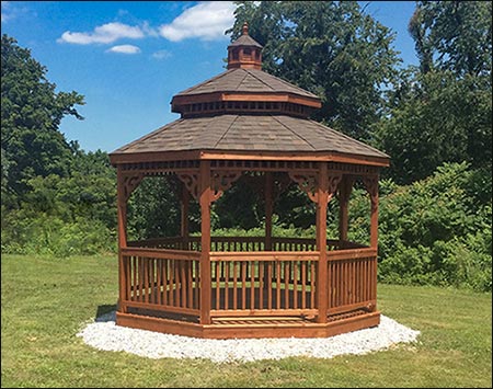 Red Cedar Double Roof Octagon Gazebos