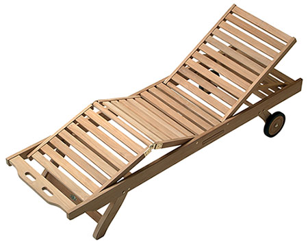 Teak Reclining Sunbed