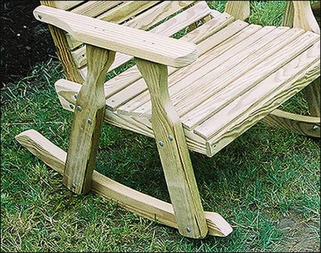 Treated Pine Rollback Glider and Rocker Group