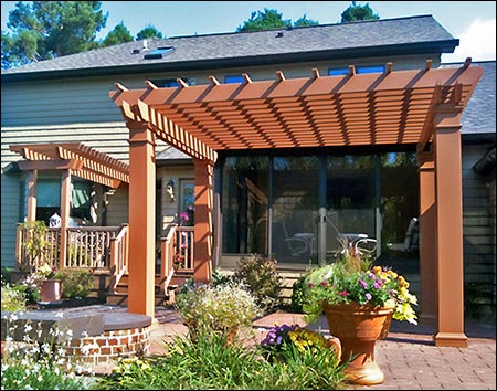 Fiberglass Free Standing 2-Beam Pergolas