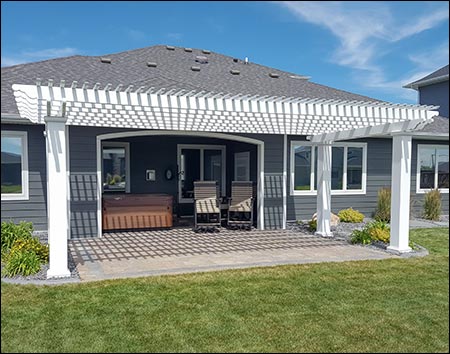 Fiberglass Free Standing 2-Beam Pergolas