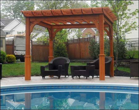 Red Cedar Free Standing 4-Beam Pergolas