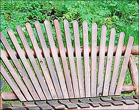 White Cedar Stained Love Seat Swing