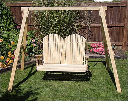 Treated Pine Adirondack Porch Swing