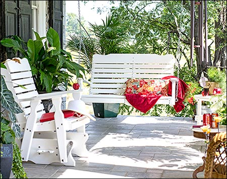 Poly Lumber Horizontal Porch Swing 