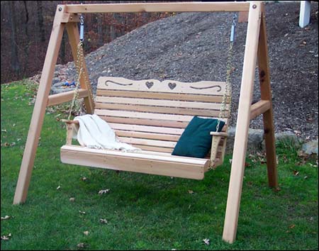 Red Cedar Royal Sweetheart Highback Porch Swing