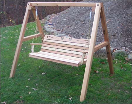 Red Cedar American Sweetheart Porch Swing