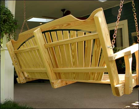 Treated Pine Fanback Porch Swing