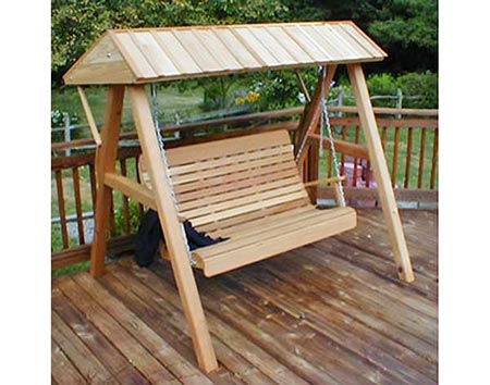 Red Cedar A-Frame Swing Stand