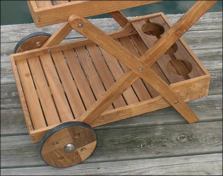 Teak Tray Cart