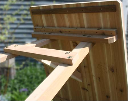 Red Cedar Picnic Table w/Backed Benches