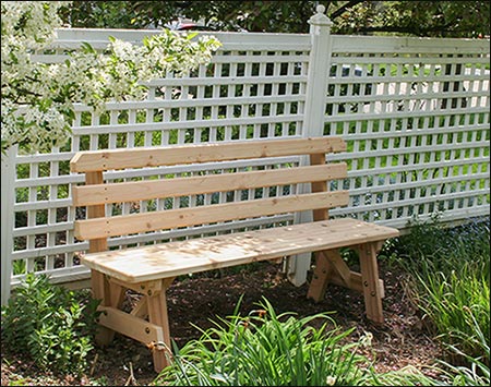 Red Cedar Backed Bench