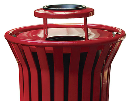 32 Gal. Curved Waste Receptacle w/Lid & Liner