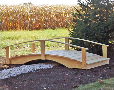 6.5' x 36" Treated Pine Cherry Blossom Bridge Shown.