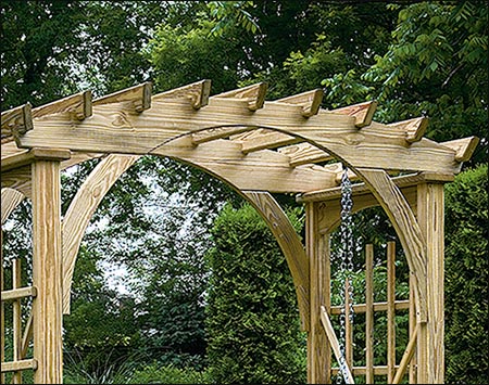 Treated Pine Palermo Arched Arbor