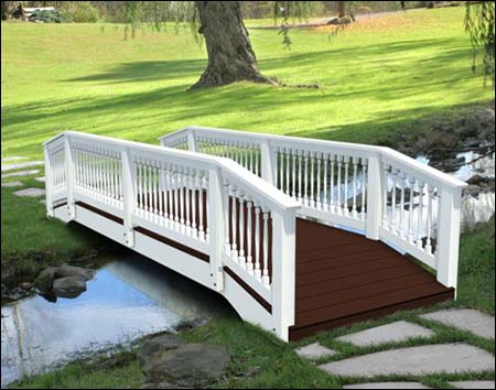 Turned Spindle Rail Pedestrian Trail Bridge