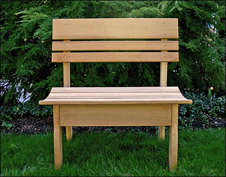 Red Cedar Contoured Backed Bench