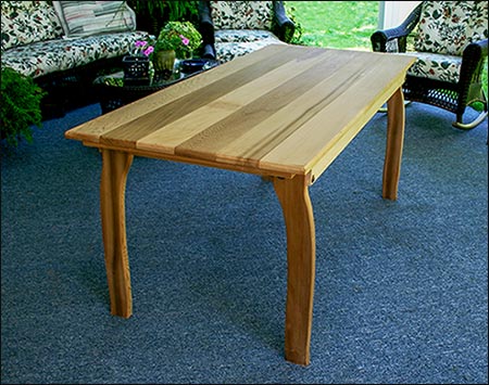 Red Cedar Contoured Picnic Table w/Backed Benches