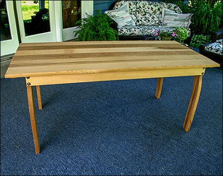 32" Wide Red Cedar Contoured Picnic Table