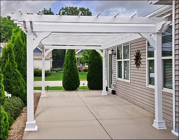 Vinyl Free Standing 2-Beam Pergolas