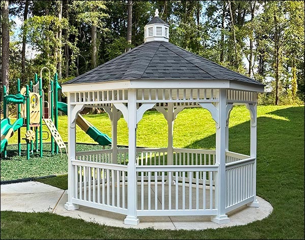 Vinyl Single Roof Octagon Gazebos