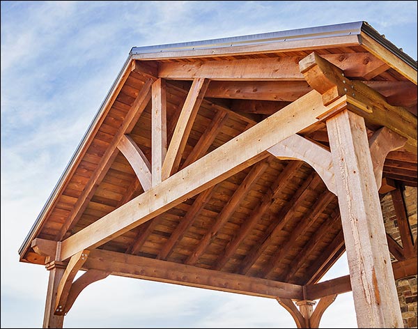 Rustic Eastern Hemlock Gable Roof Ramada