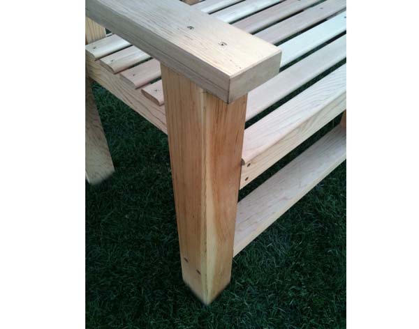 Monets Red Cedar Curved Bench