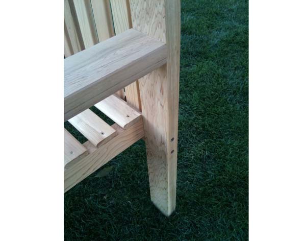 Monets Red Cedar Curved Bench