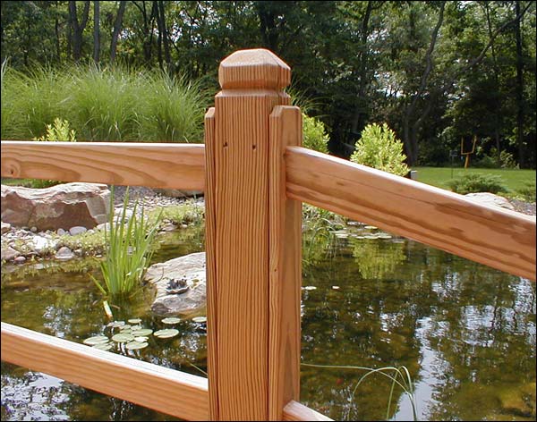 Treated Pine Nantucket Double Rail Bridge
