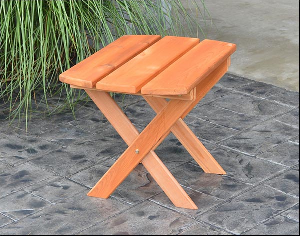 Red Cedar Folding End Table