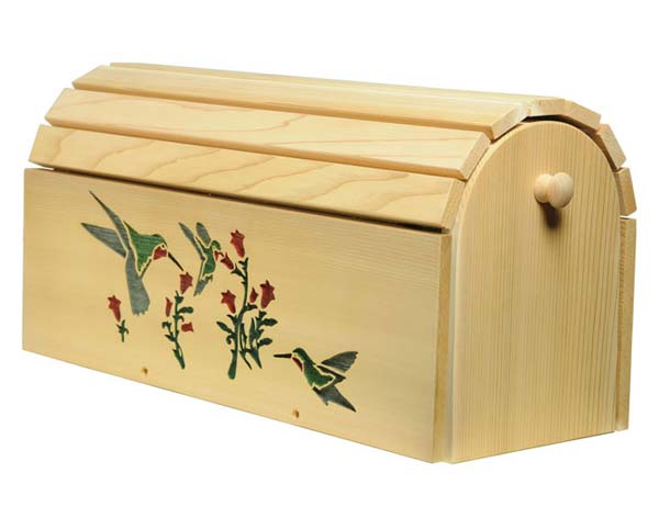 Red Cedar Hummingbirds Mailbox