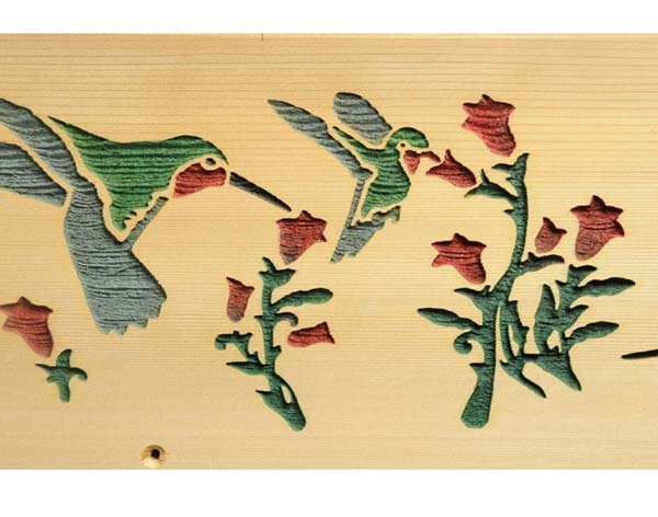 Red Cedar Hummingbirds Mailbox