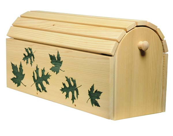 Red Cedar Oak Leaves Mailbox